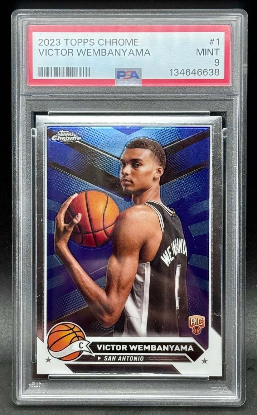 Victor Wemby Wembanyama ROOKIE Card Topps PSA 9 San Antonio Spurs NBA Basketball